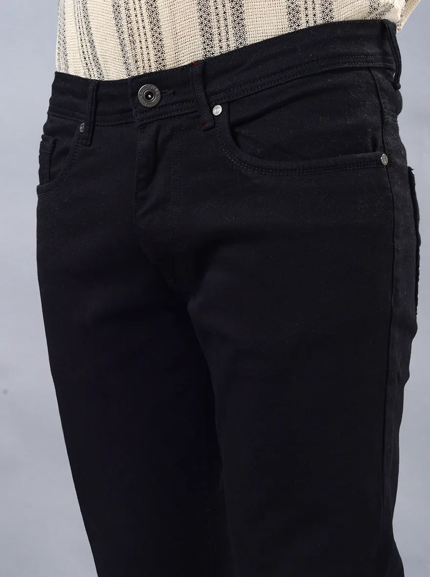 Jet Black Washed Slim Fit Jeans | JadeBlue