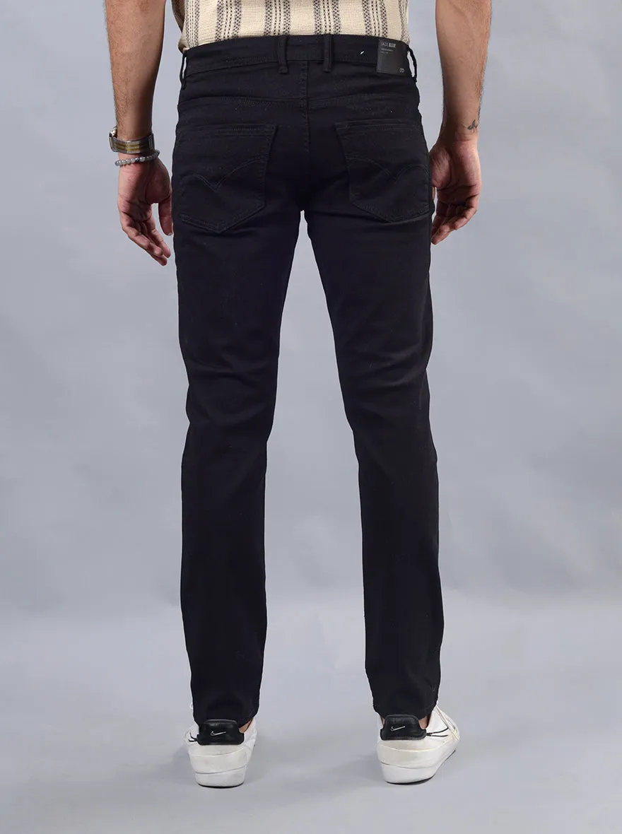 Jet Black Washed Slim Fit Jeans | JadeBlue