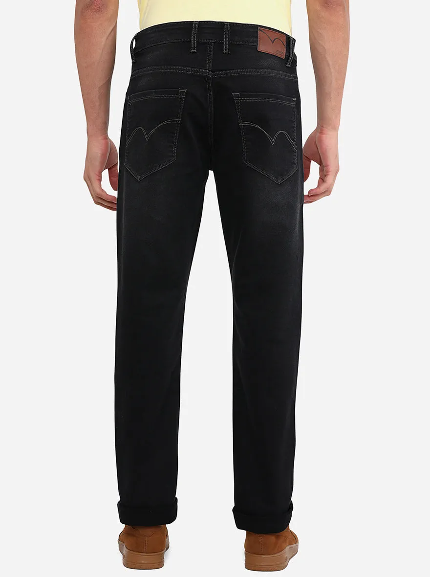 Jet Black Washed Slim Fit Jeans | JadeBlue