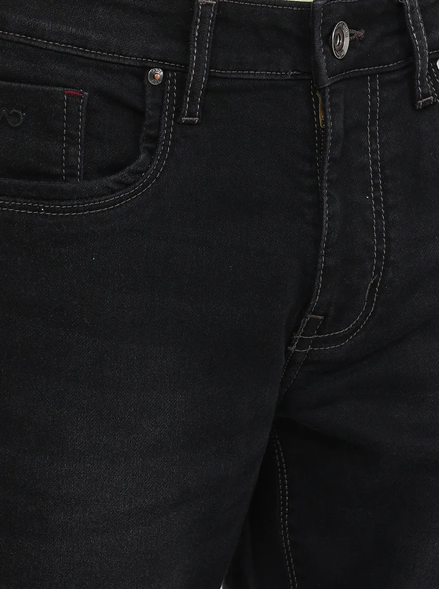 Jet Black Washed Slim Fit Jeans | JadeBlue