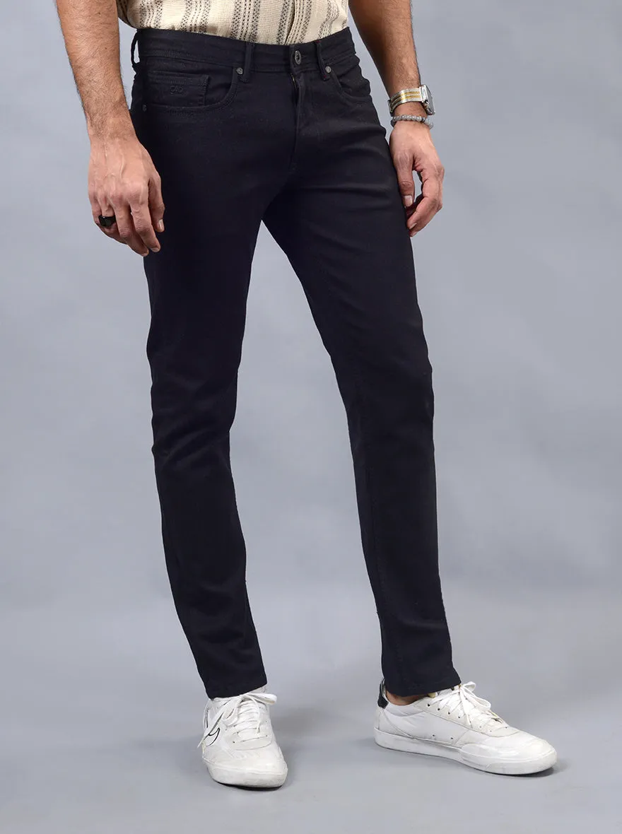 Jet Black Washed Slim Fit Jeans | JadeBlue