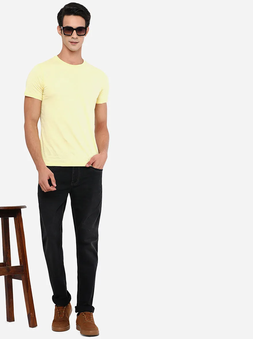 Jet Black Washed Slim Fit Jeans | JadeBlue