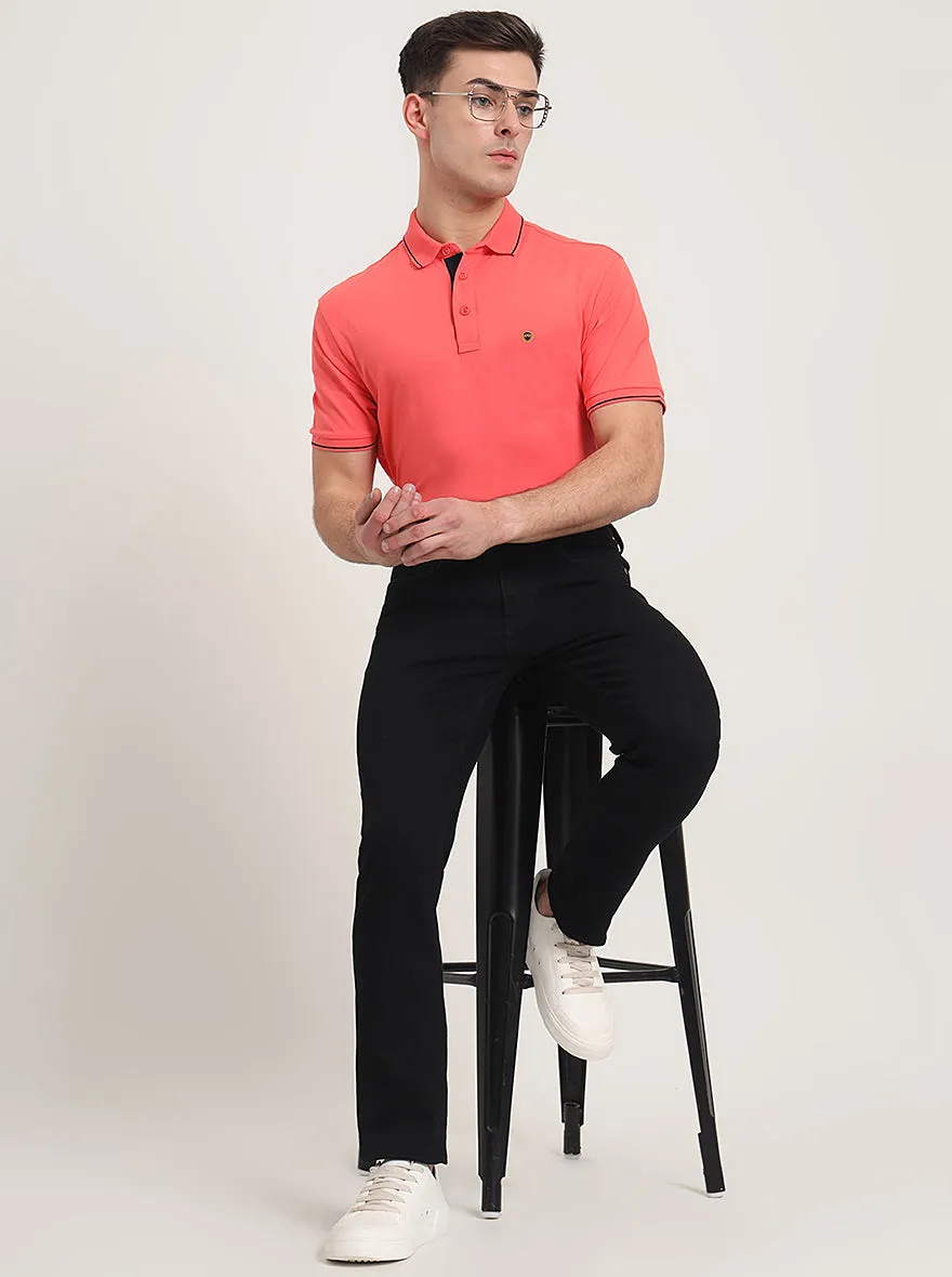 Jet Black Washed Straight Fit Jeans | JadeBlue