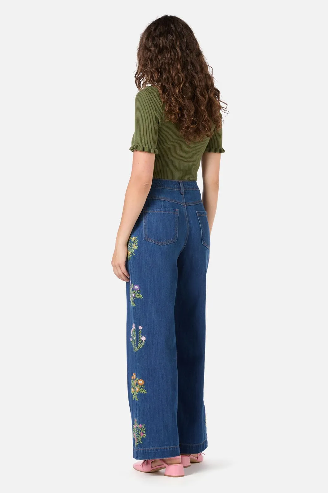 Lattice Embroidered Jean