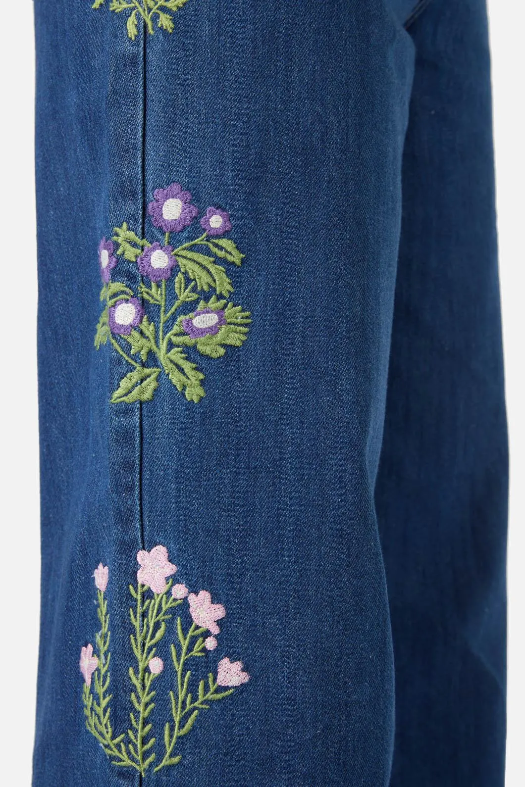 Lattice Embroidered Jean