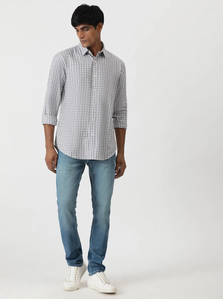 Light Blue Washed Slim Fit Jeans | Greenfibre