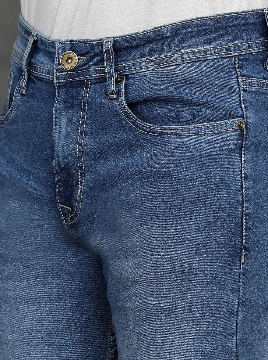 Light Blue Washed Slim Fit Jeans | GreenFibre
