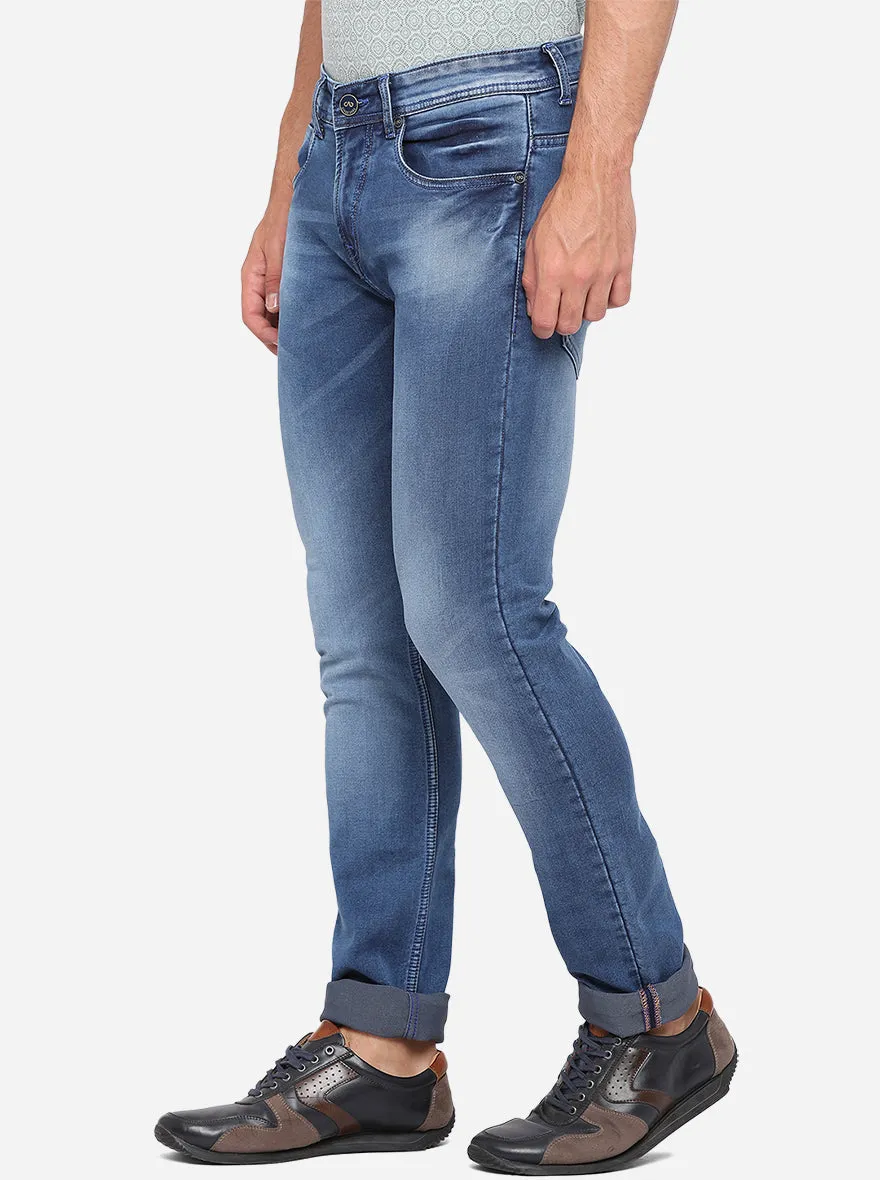 Light Blue Washed Slim Fit Jeans | JadeBlue