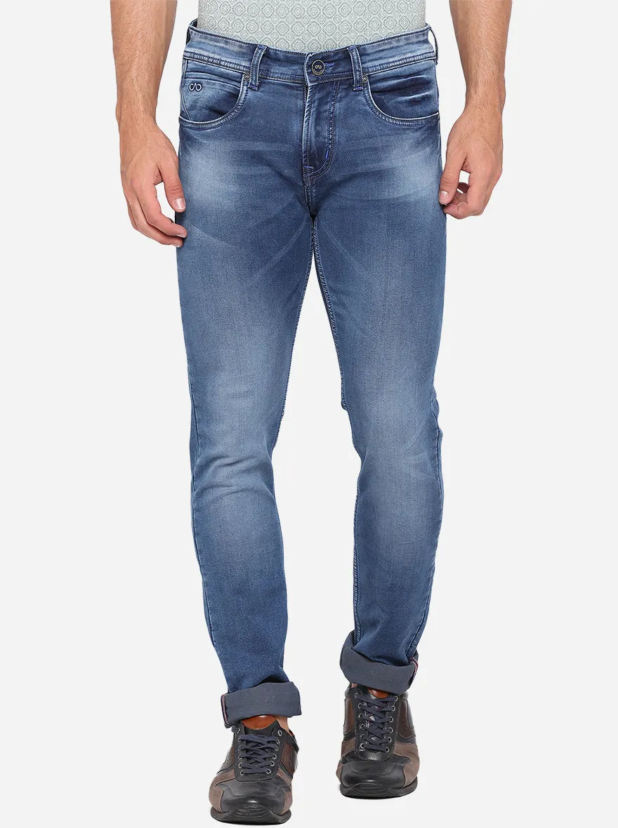 Light Blue Washed Slim Fit Jeans | JadeBlue