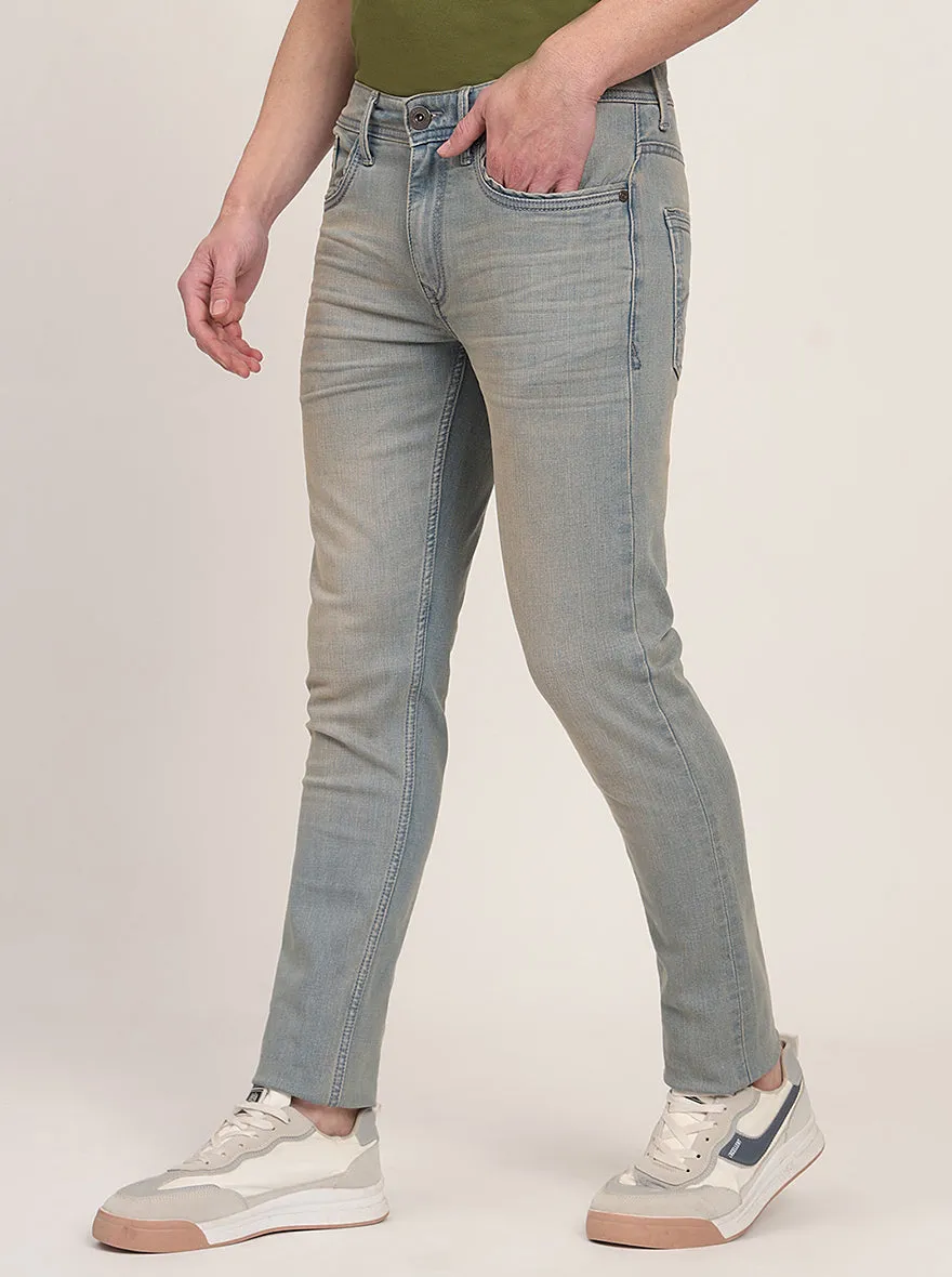 Light Blue Washed Slim Fit Jeans | JadeBlue