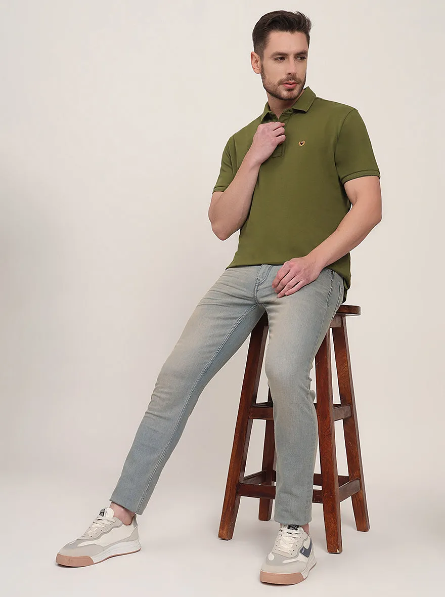 Light Blue Washed Slim Fit Jeans | JadeBlue