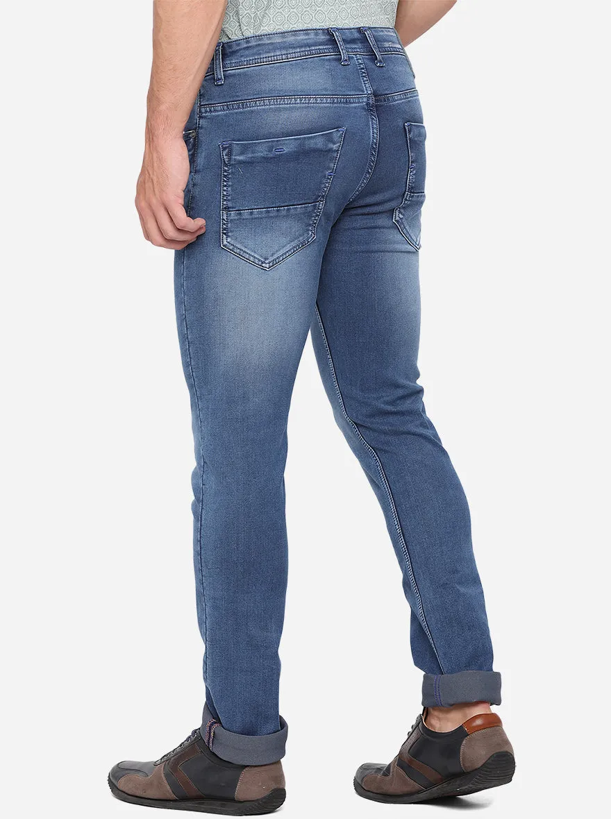 Light Blue Washed Slim Fit Jeans | JadeBlue