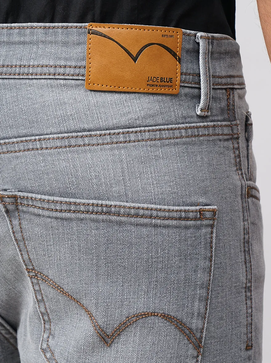 Light Grey Washed Rider Fit Jeans | JadeBlue