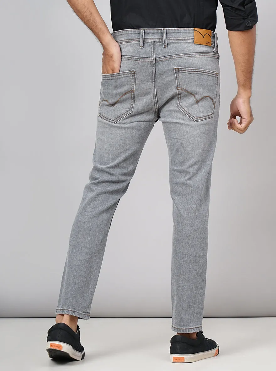 Light Grey Washed Rider Fit Jeans | JadeBlue