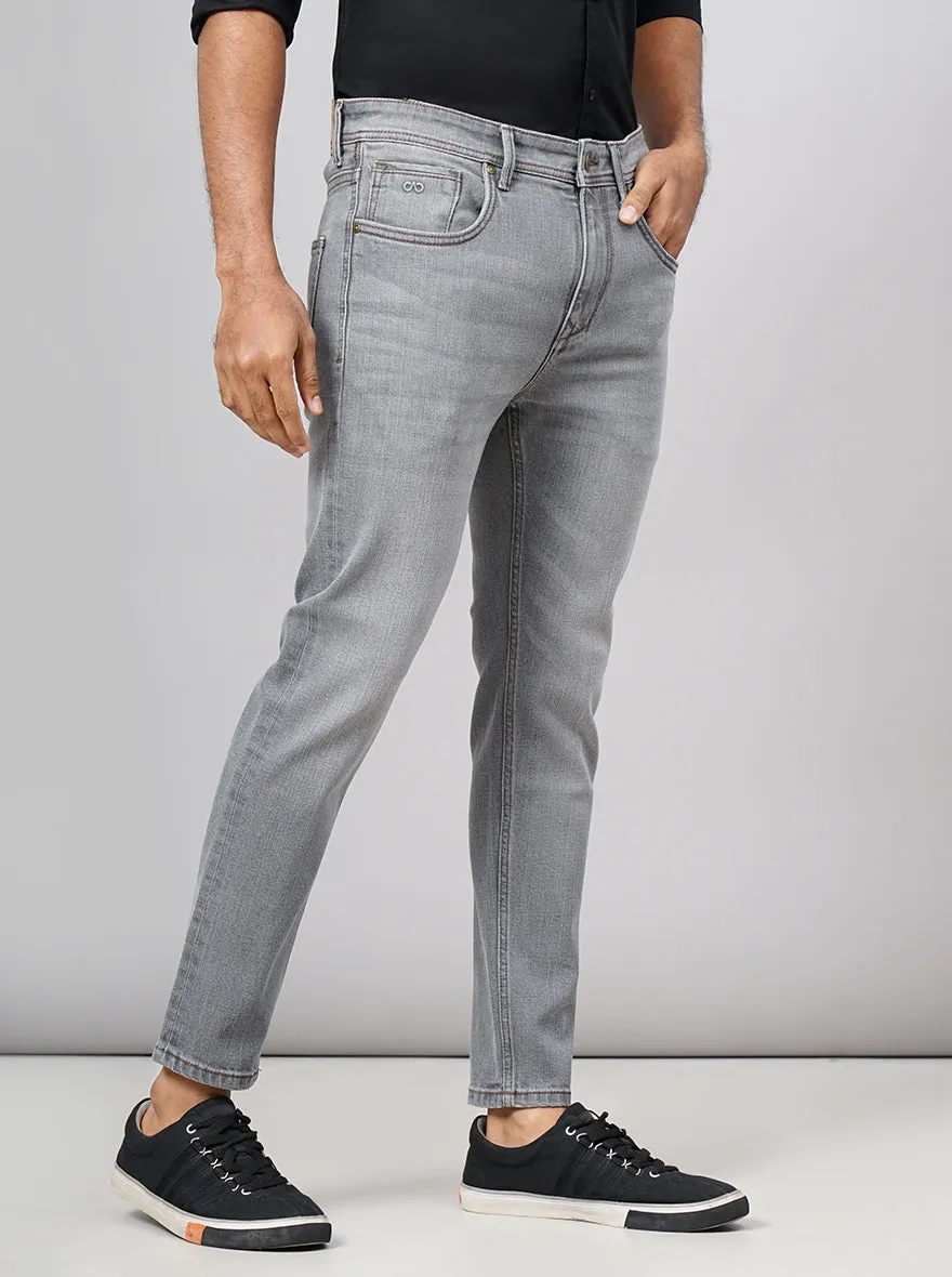 Light Grey Washed Rider Fit Jeans | JadeBlue
