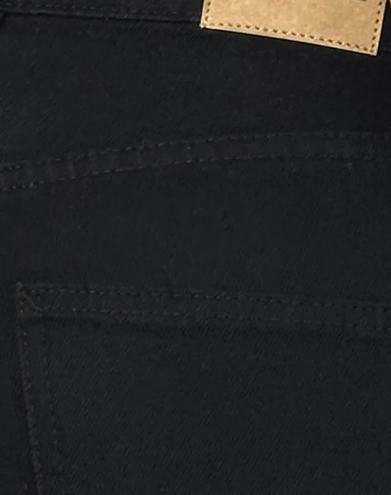 Low Rise Parallel Jeans in Rinse Black