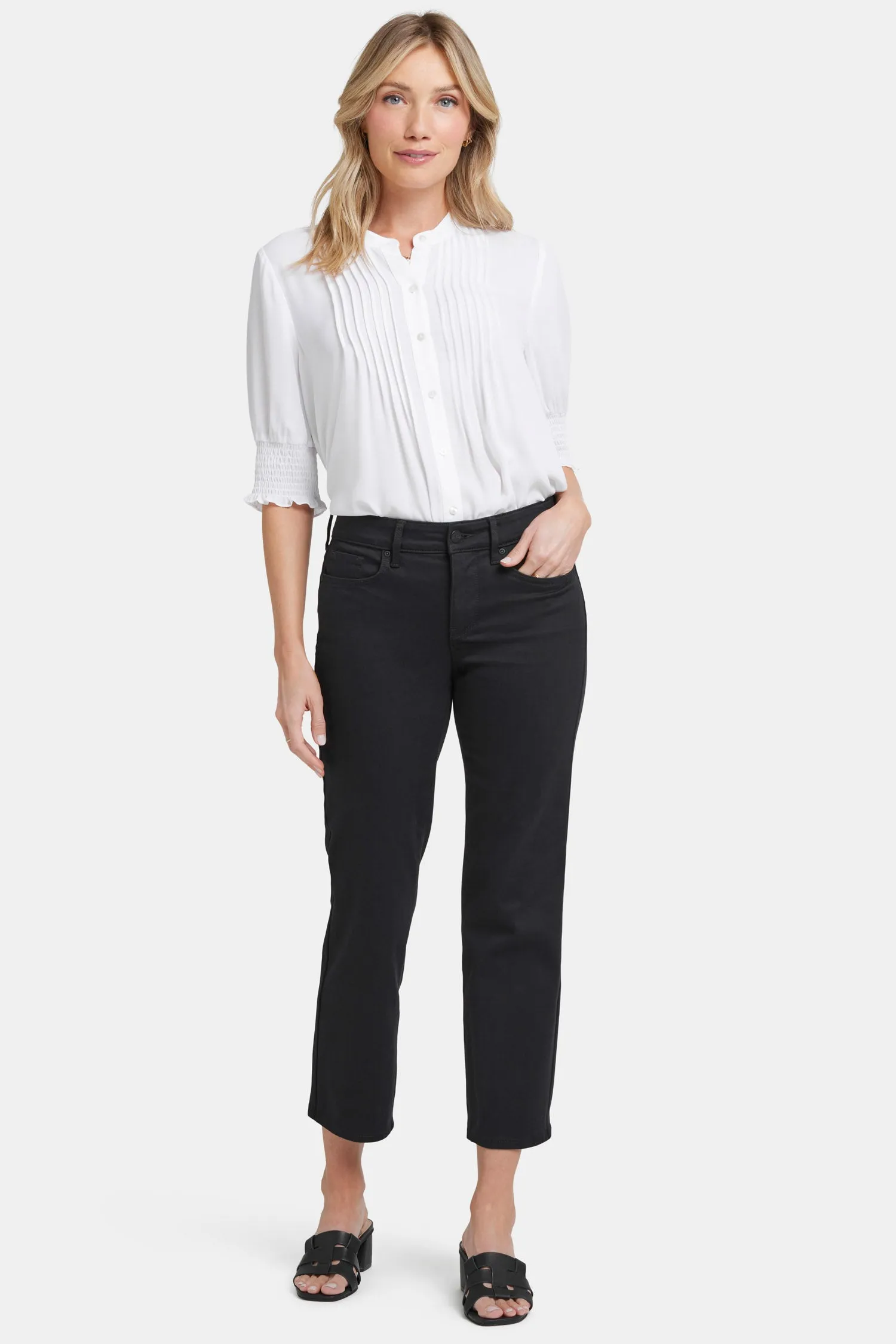Marilyn Straight Ankle Jeans - Black