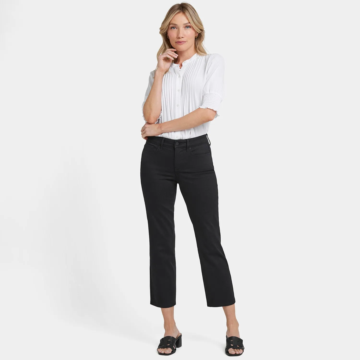 Marilyn Straight Ankle Jeans - Black
