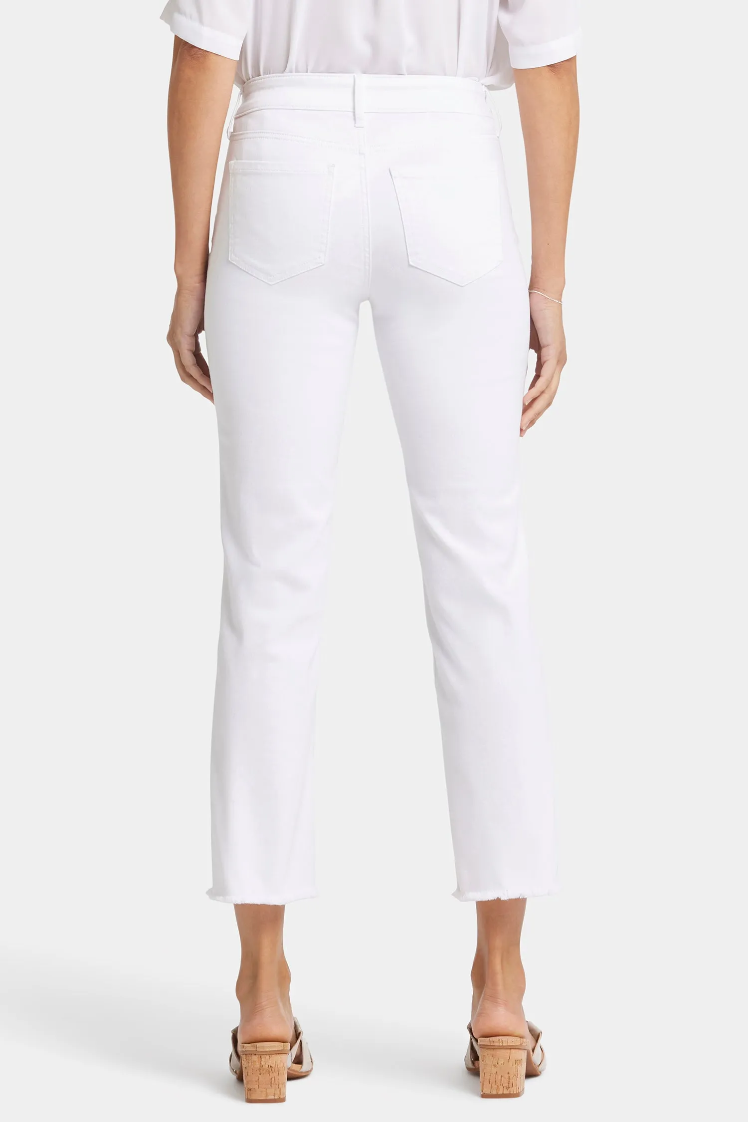 Marilyn Straight Ankle Jeans In Petite - Optic White