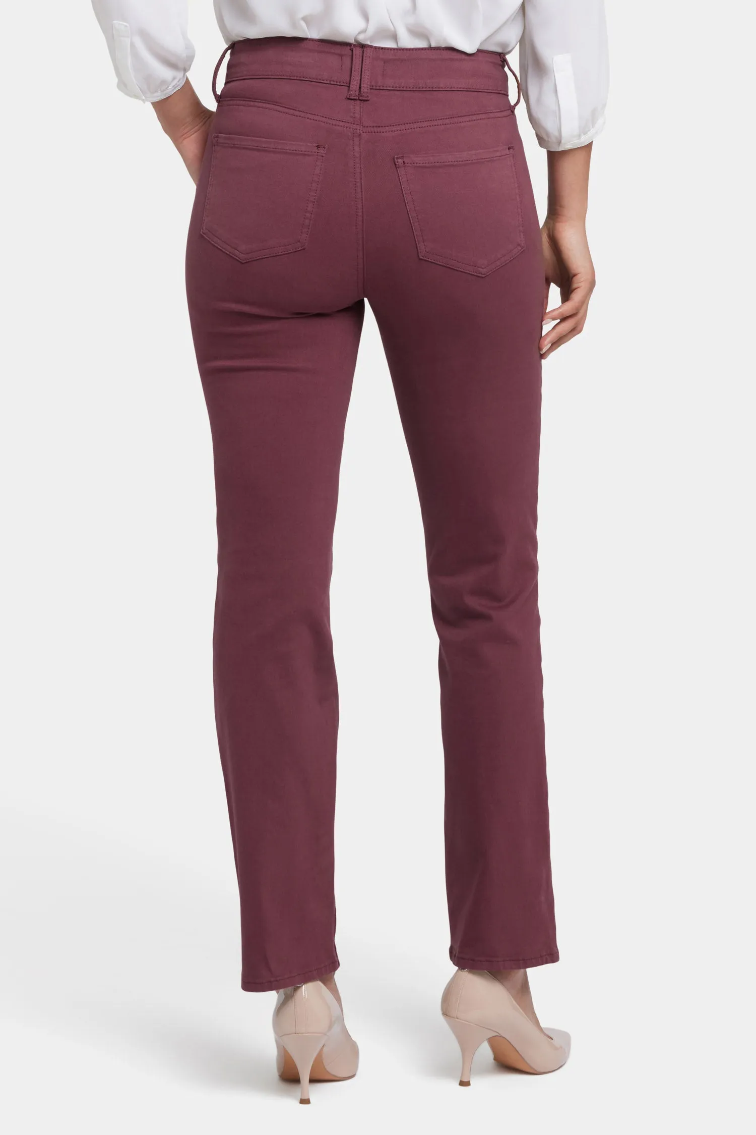 Marilyn Straight Jeans - Dark Cherry