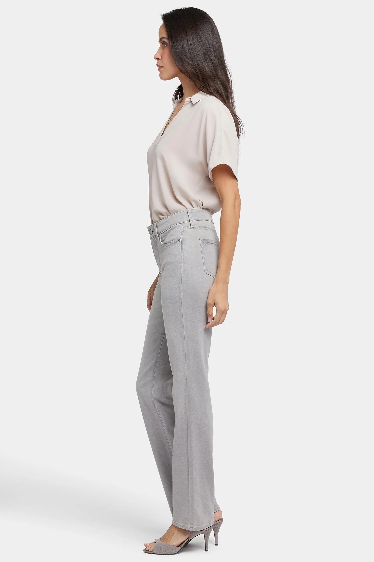 Marilyn Straight Jeans In Petite - Grenada Mist