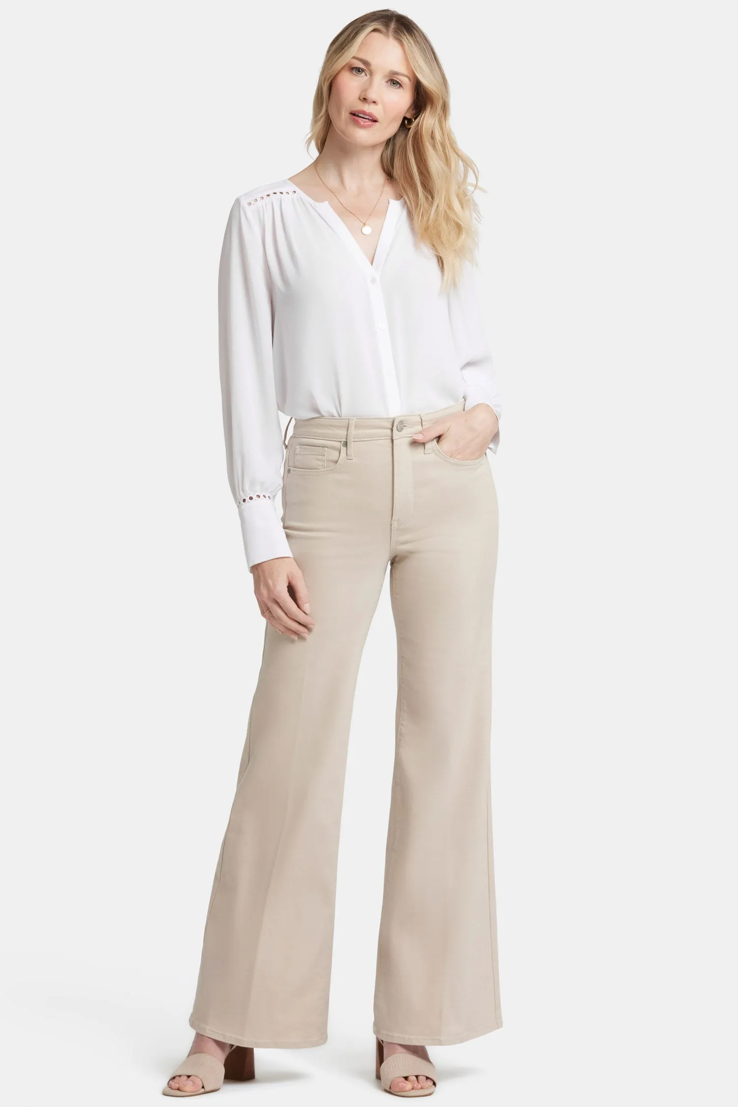 Mia Palazzo Jeans - Feather
