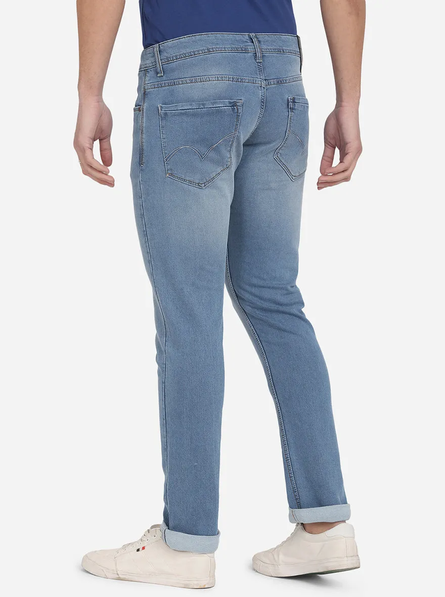 Mid Blue Washed Slim Fit Jeans | JadeBlue