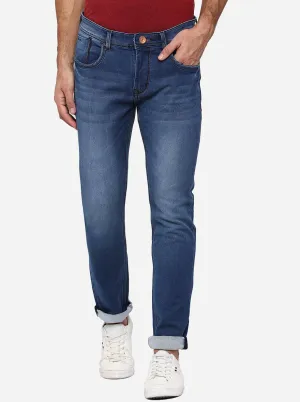 Mid Blue Washed Slim Fit Jeans | JadeBlue
