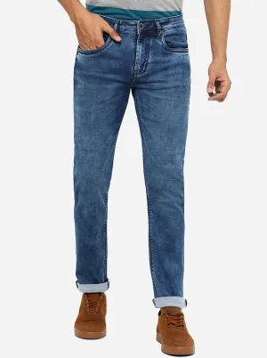 Mid Blue Washed Slim Fit Jeans | JadeBlue