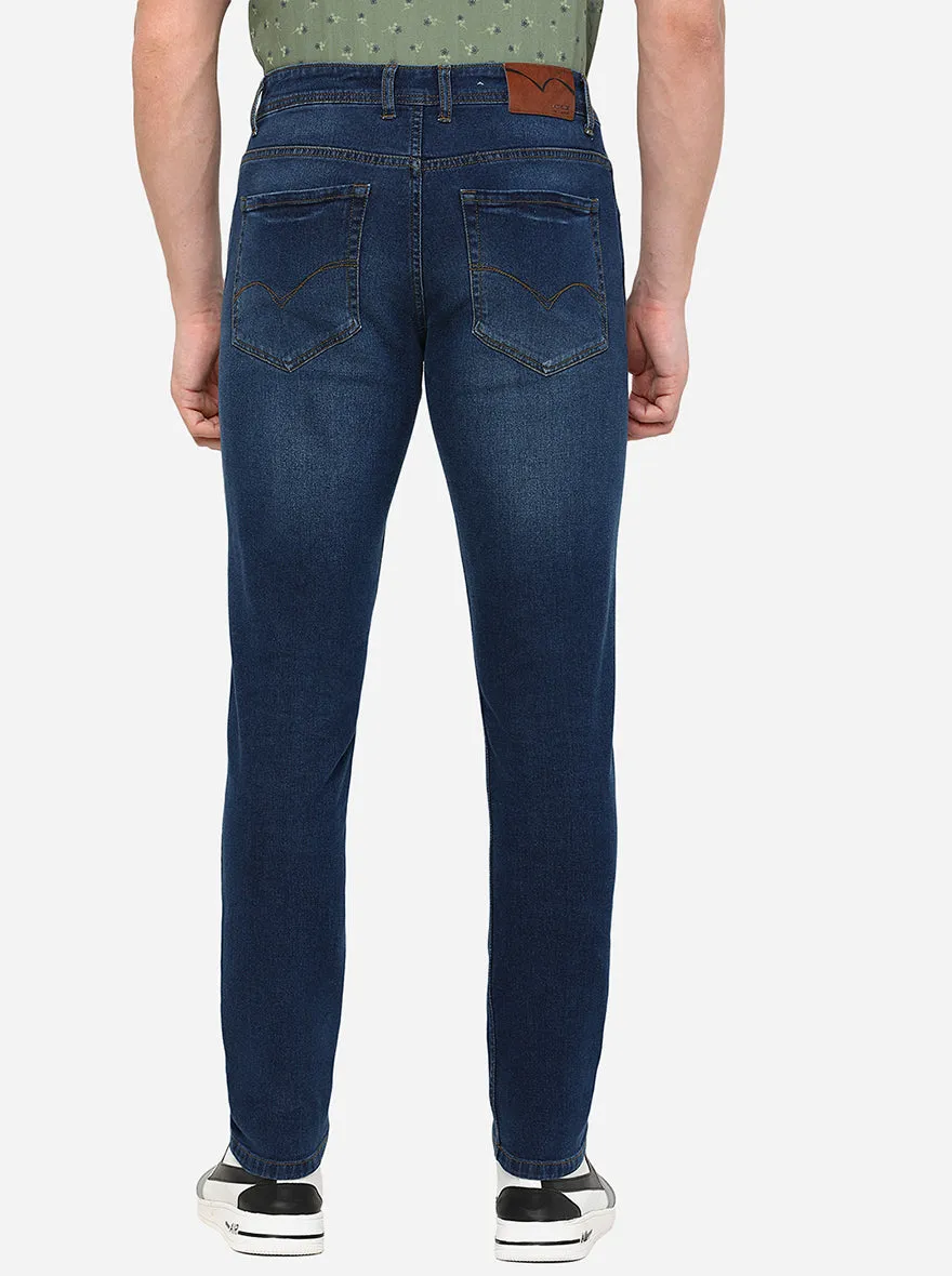 Mid Blue Washed Straight Fit Jeans | JadeBlue