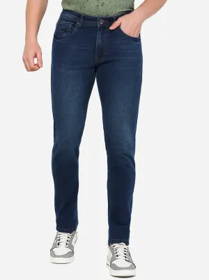 Mid Blue Washed Straight Fit Jeans | JadeBlue