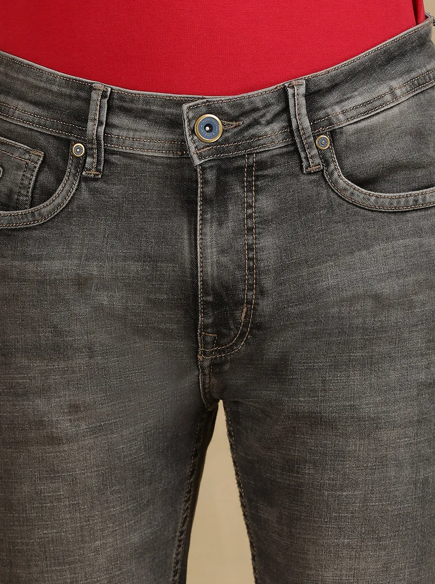 Mid Grey Washed Rider Fit Jeans | JadeBlue