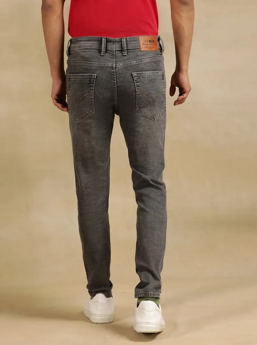 Mid Grey Washed Rider Fit Jeans | JadeBlue