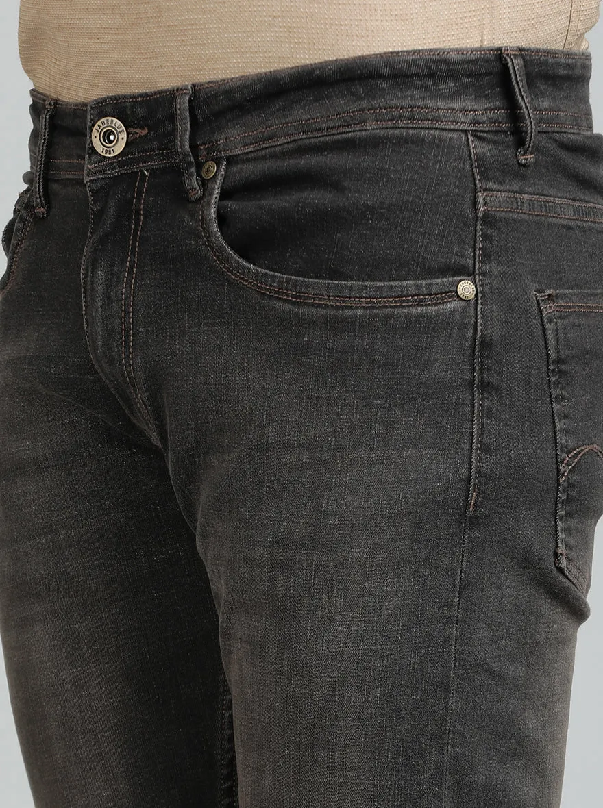 Mid Grey Washed Slim Fit Jeans | JadeBlue