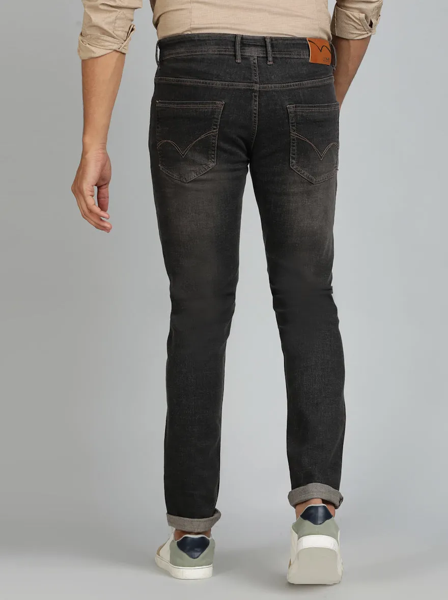 Mid Grey Washed Slim Fit Jeans | JadeBlue