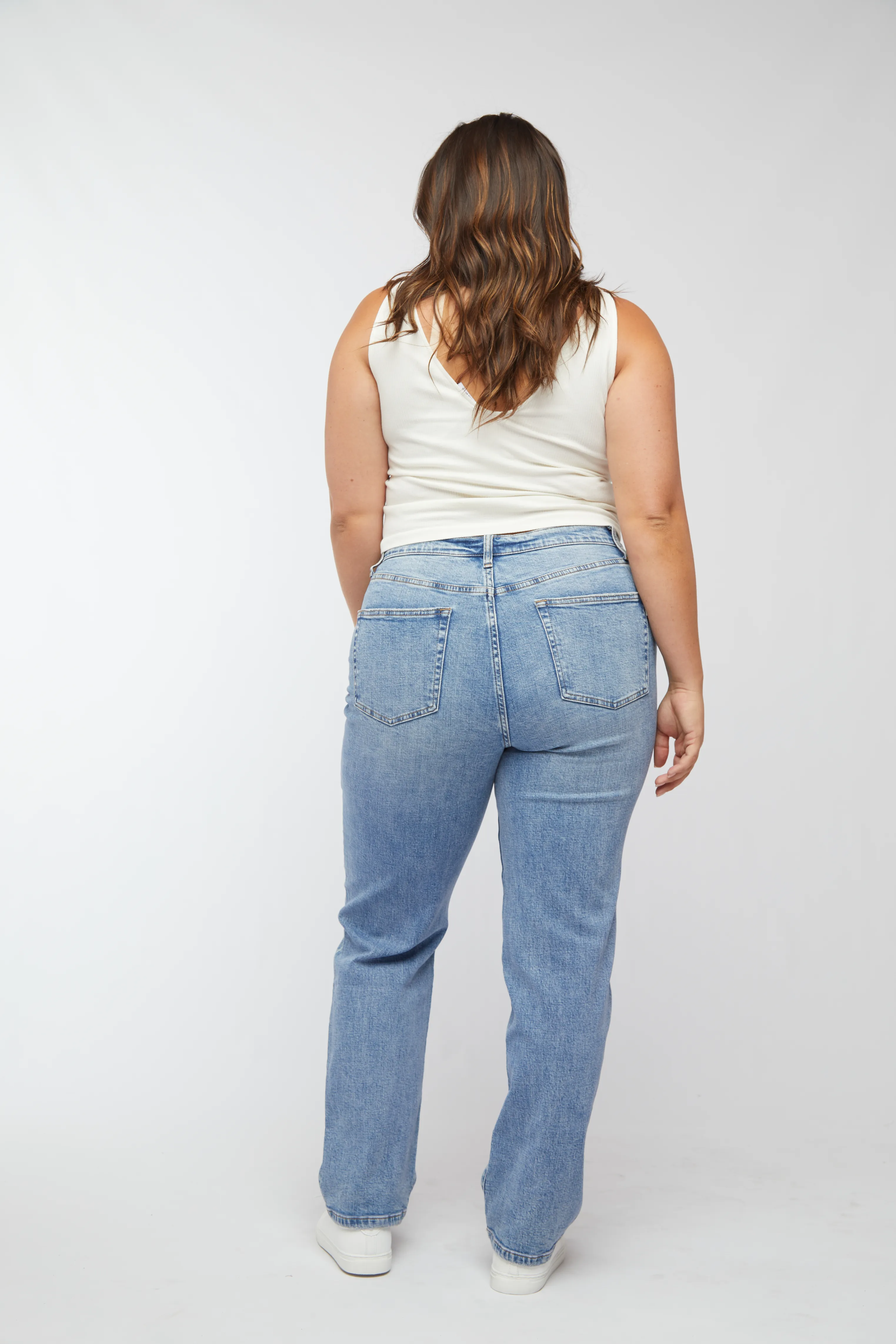 Mulberry High Rise Straight Leg Classic Blue