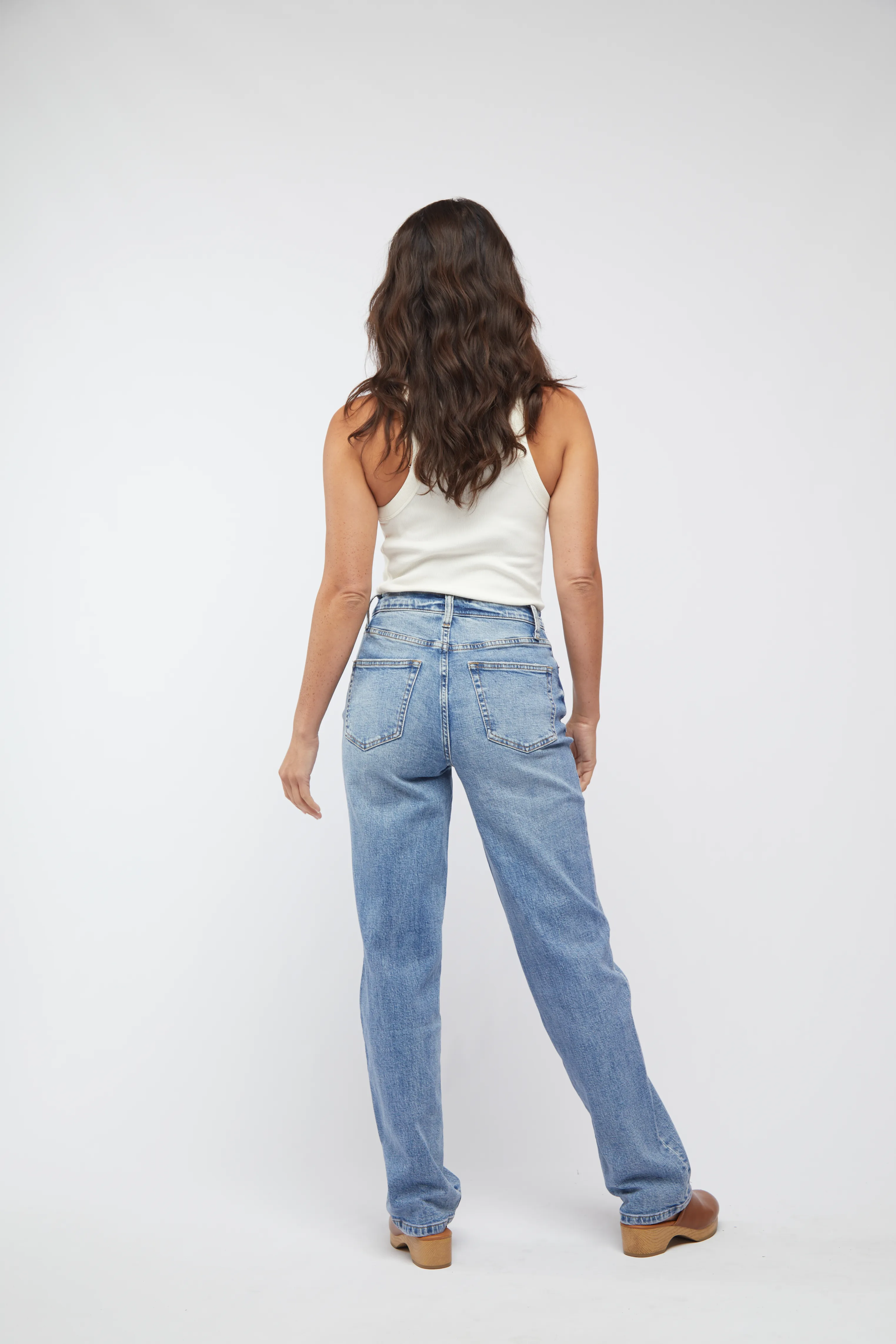 Mulberry High Rise Straight Leg Classic Blue