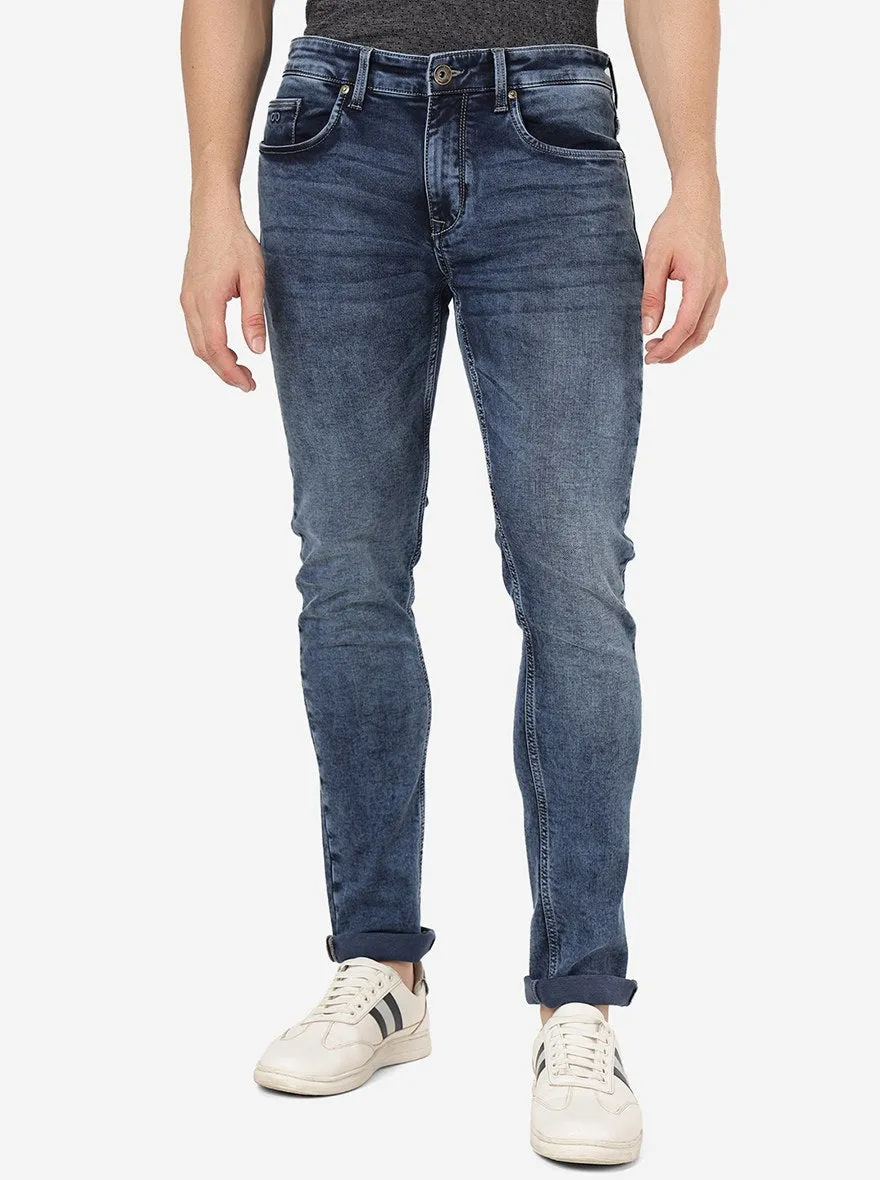 Navy Blue Washed SLIM FIT Jeans | JadeBlue
