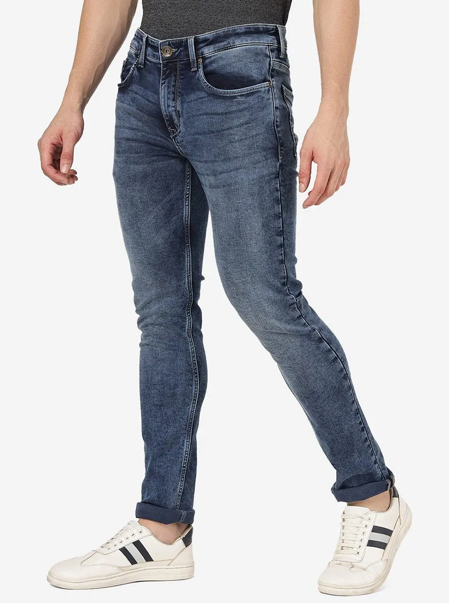 Navy Blue Washed SLIM FIT Jeans | JadeBlue