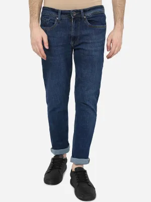 Navy Blue Washed Straight Fit Jeans | JadeBlue