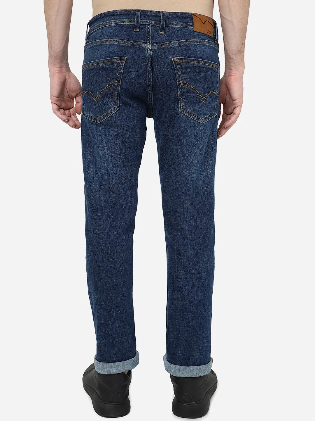 Navy Blue Washed Straight Fit Jeans | JadeBlue