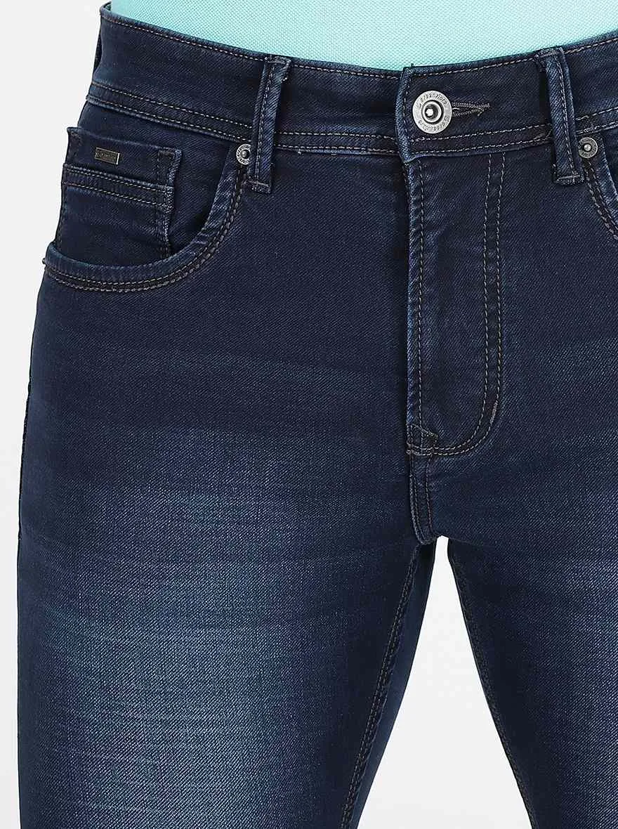 Navy Blue Washed Urban Fit Jeans | Greenfibre