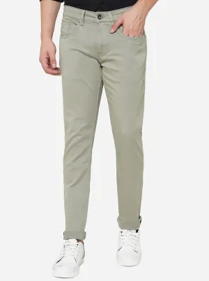 Olive Green Washed Slim Fit Jeans | JadeBlue