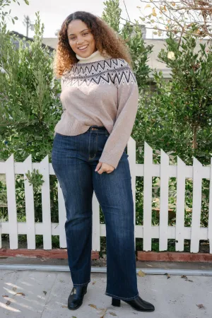 Paisley High Rise Straight Fit Classic Jeans - PLUS