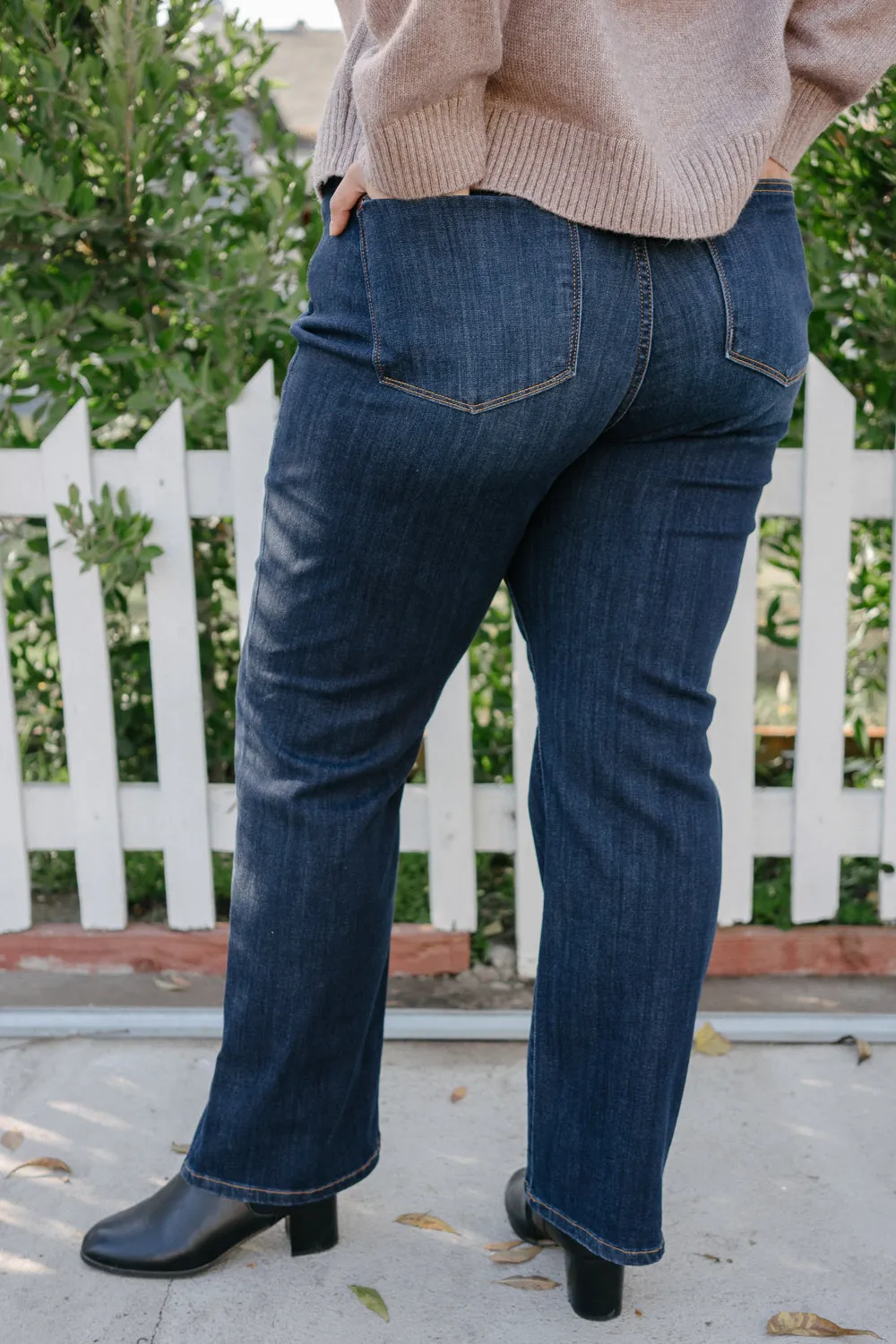 Paisley High Rise Straight Fit Classic Jeans - PLUS