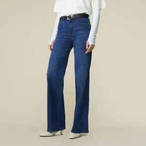 Palazzo Leia Teal - Mid Rise Wide Fit