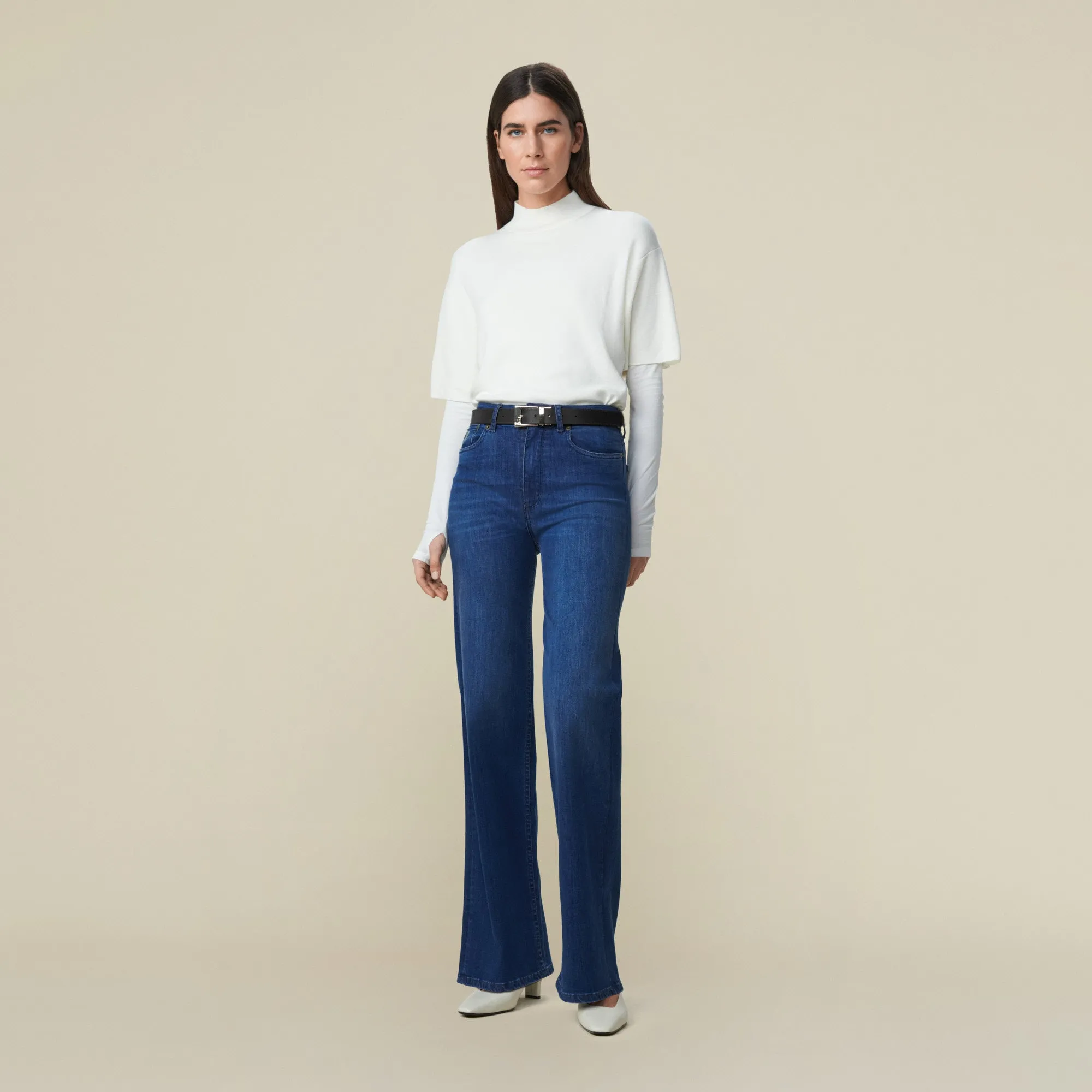 Palazzo Leia Teal - Mid Rise Wide Fit