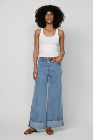 Parker Baggy Cuffed Wide Leg Light Indigo