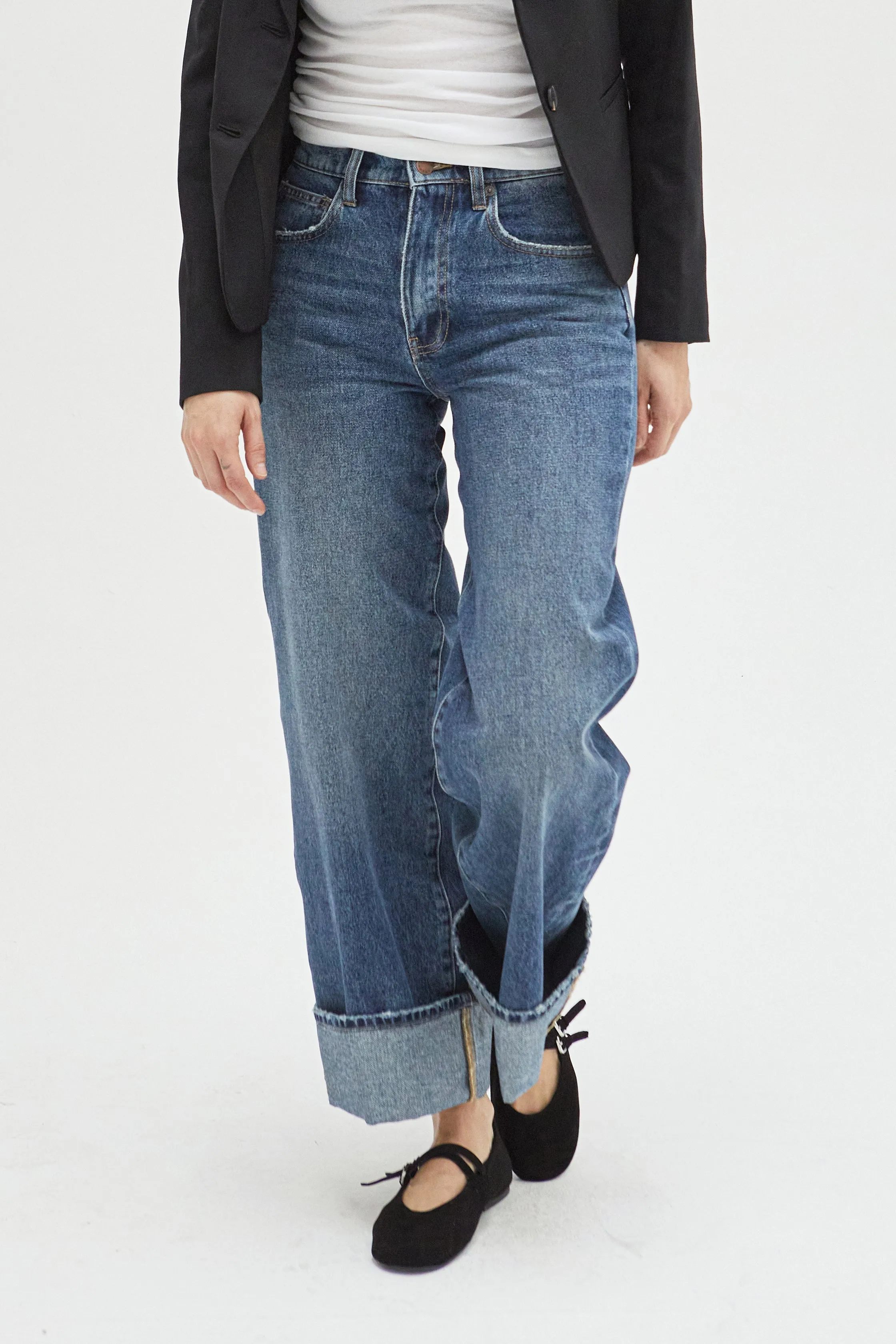 Parker Baggy Cuffed Wide Leg Medium Worn