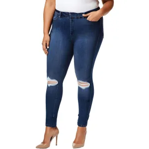 Plus Womens Denim Hight Rise Skinny Jeans